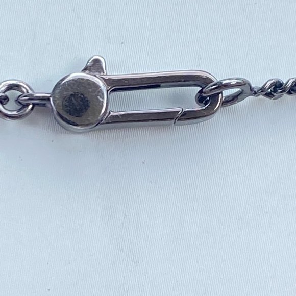 - Gucci Sliver Sterling Diamantissima Black Necklace 23" - Picture 12 of 15